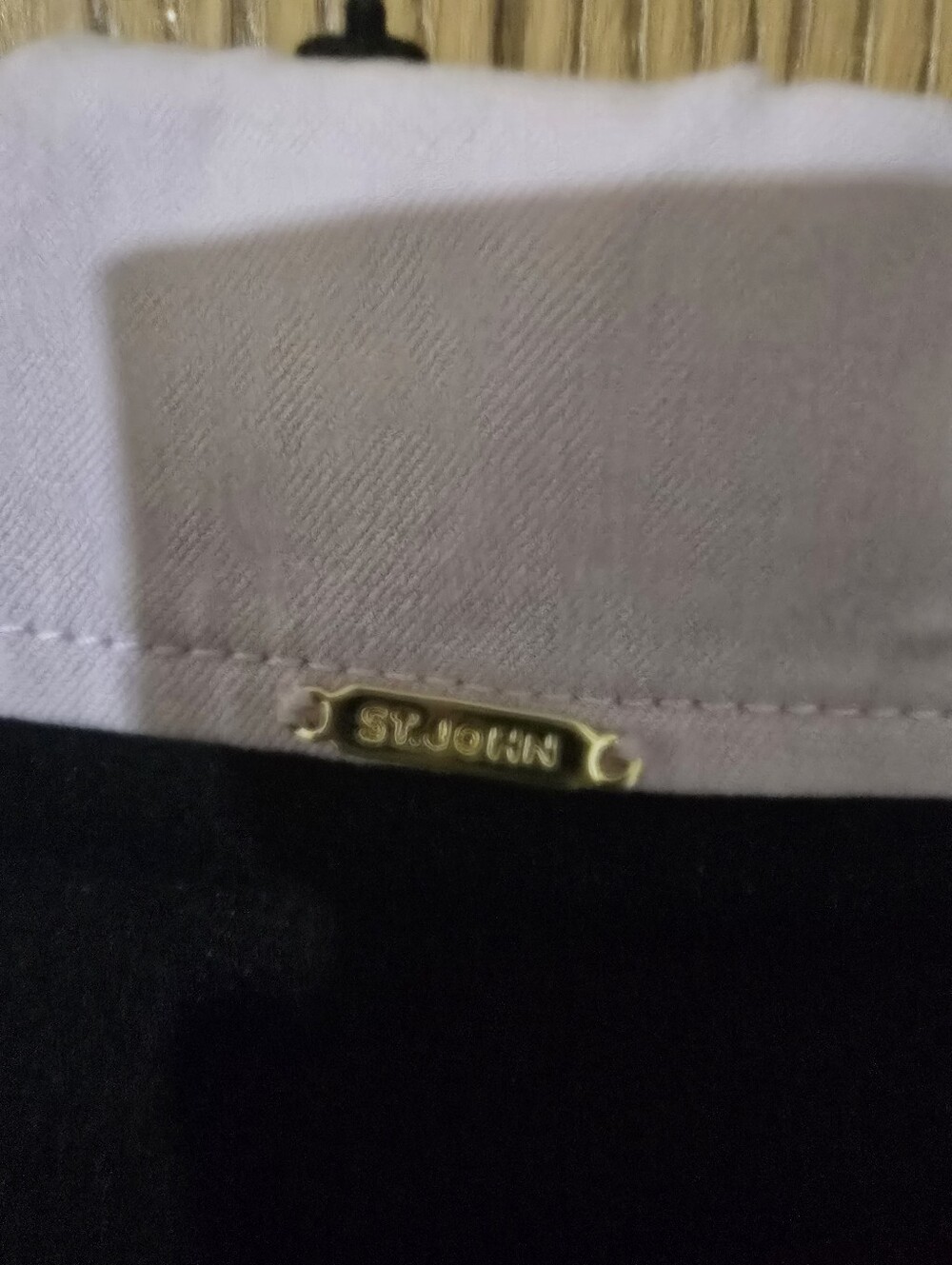 St. John Sport Black Denim Jacket with Pink Trim - Picture 5 of 7